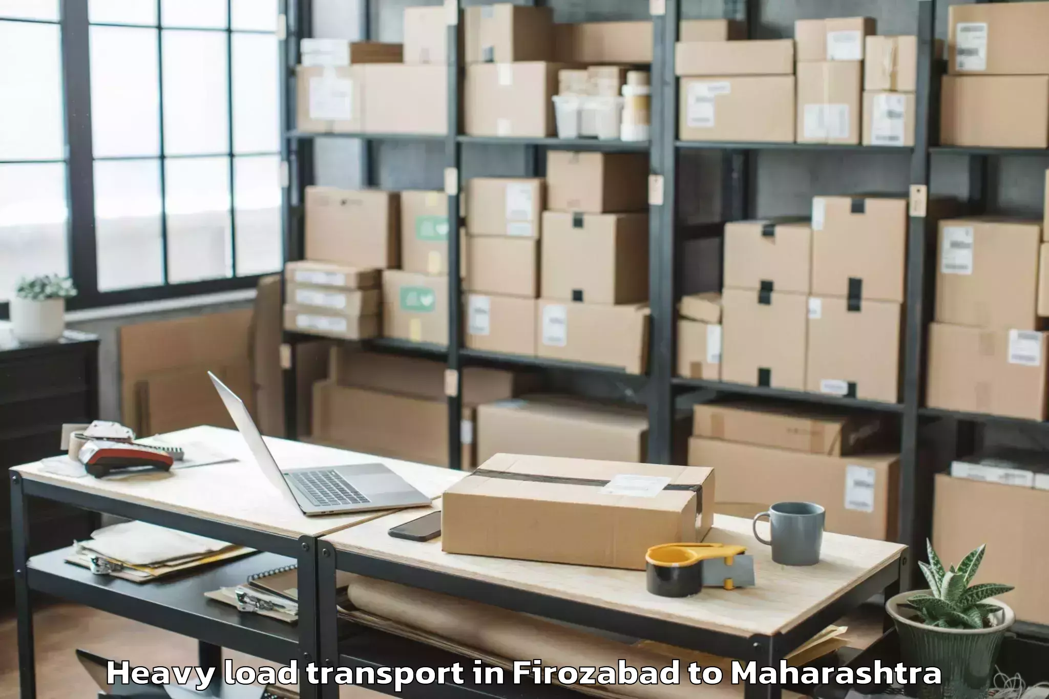 Reliable Firozabad to Dharashiv Heavy Load Transport